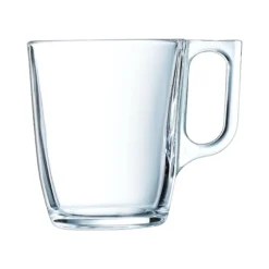Arcoroc ARC L3693 Voluto Bockbecher, Kaffeebecher, Kaffeetasse, 250ml, Glas, Transparent, 6 Stück
